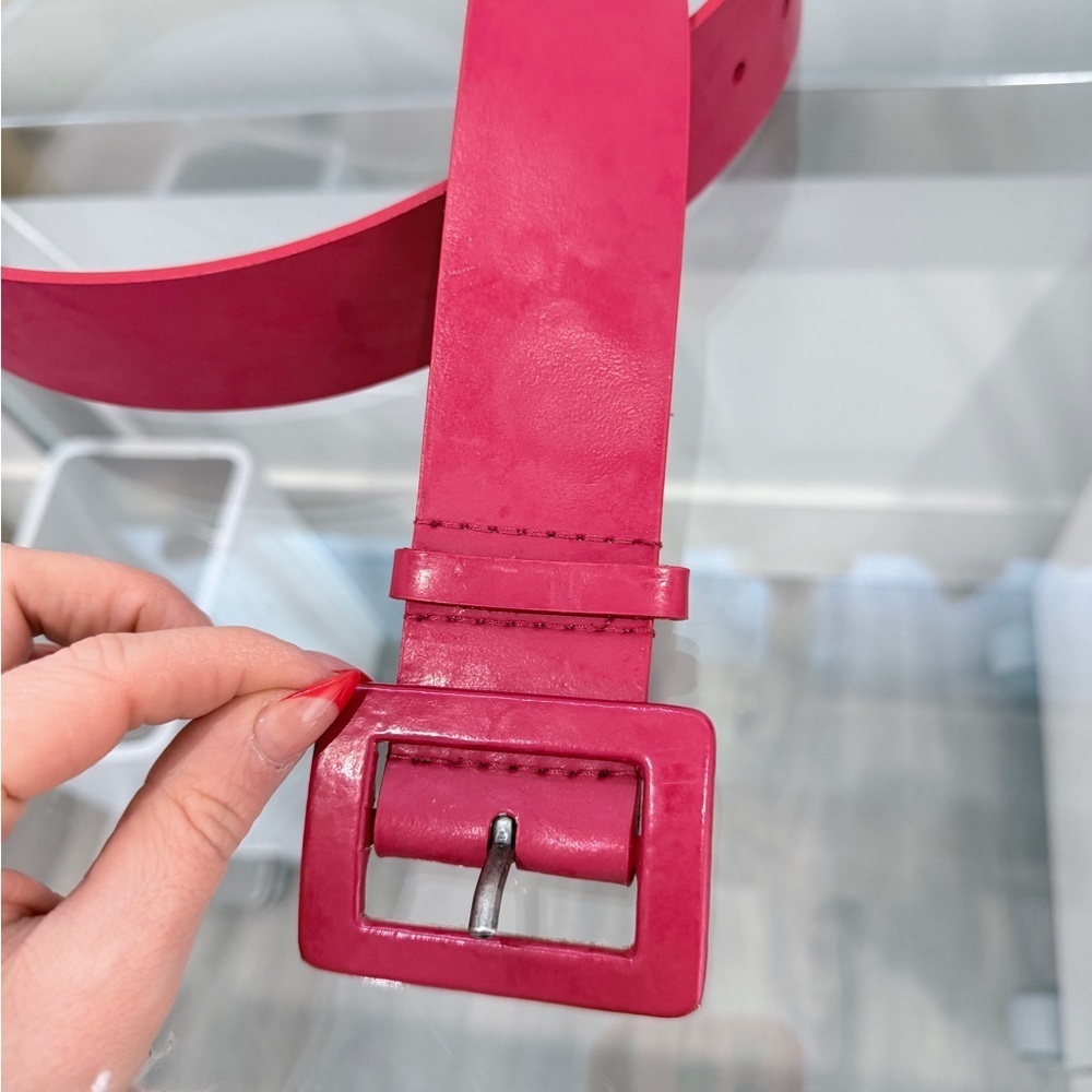 Nine West Leather Red Women's Belt - Picture 3 of 4